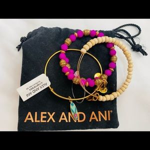 Alex and Ani Surfboard bracelet set